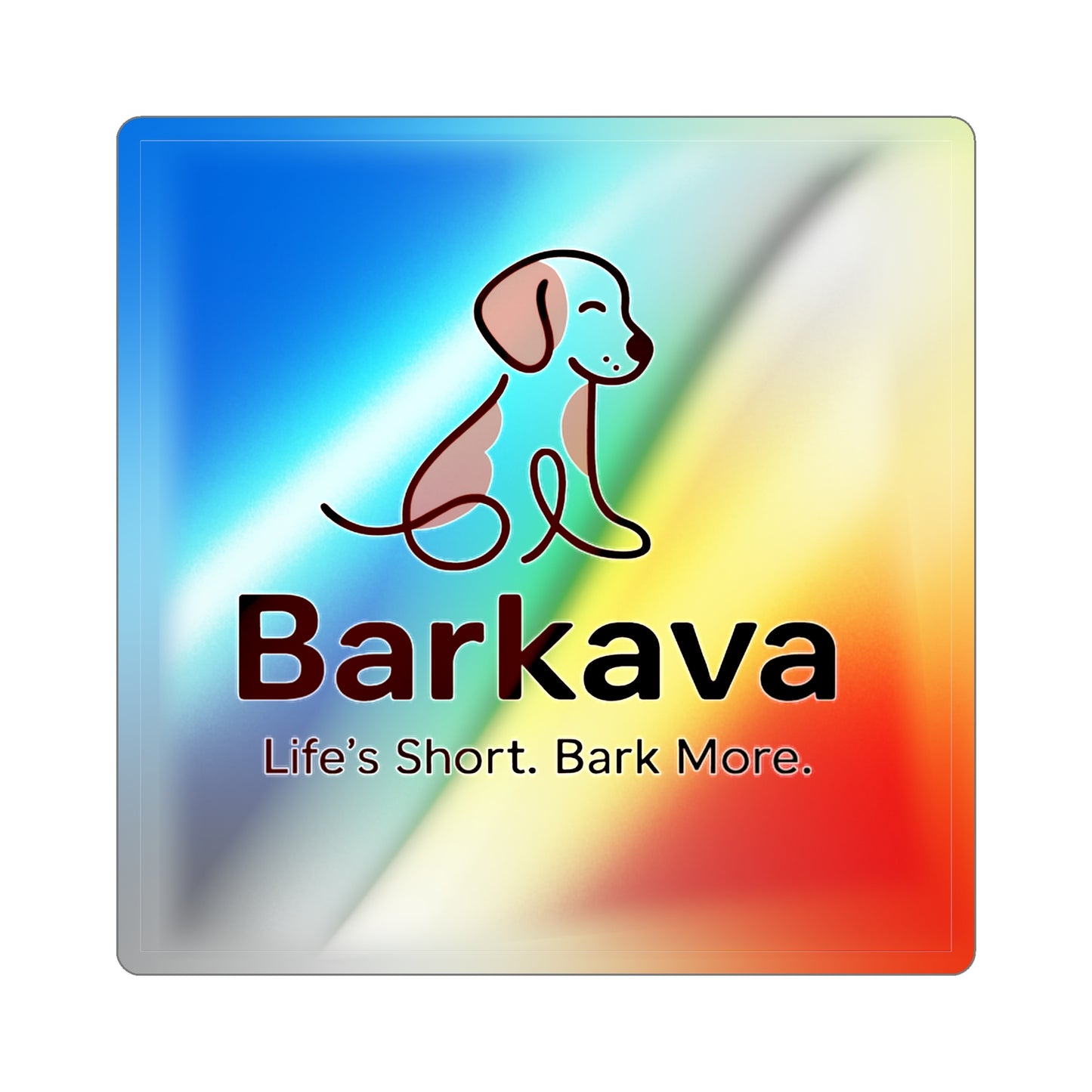 Vibrant Holographic Die-Cut Stickers | Pet Lover, Skateboard Decor, Gift for Dog Owners, Customizable Vinyl Stickers, Kids Decor