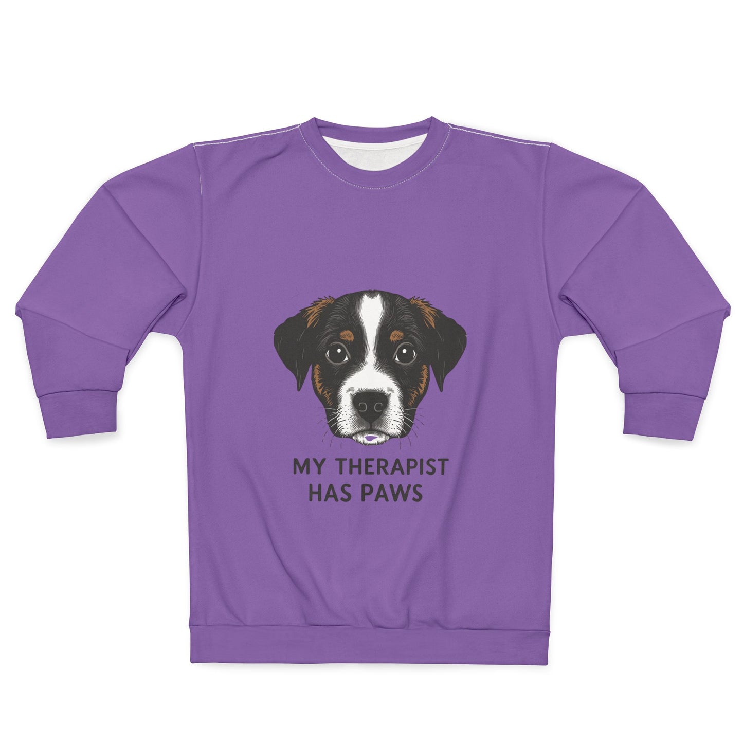 Dog Lover's 'My Therapist Has Paws' Unisex Sweatshirt, Cozy Gift for Pet Owners, Casual Wear, Animal Therapy Apparel, Perfect for Birthdays