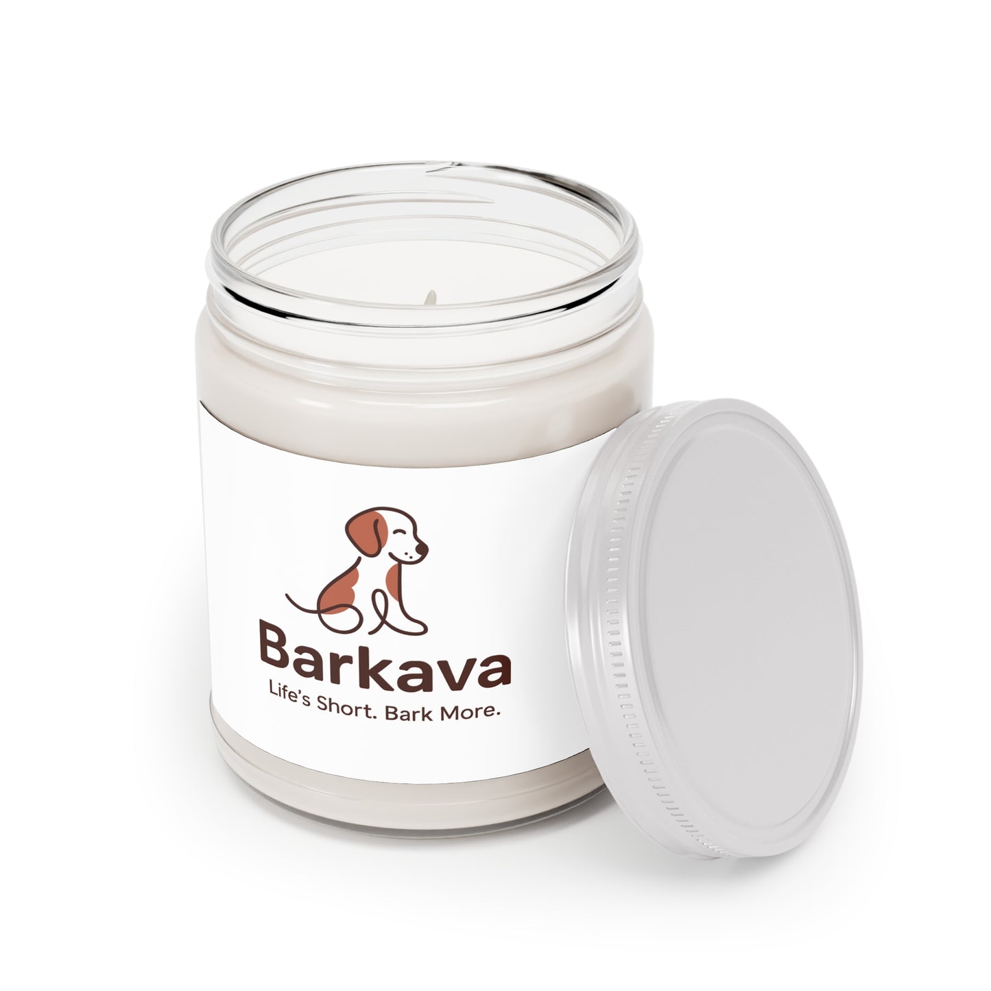 Scented Soy Candle - Barkava, Relaxation Gift, Pet Lover's Candle, Eco-Friendly Home Decor, Aromatherapy Candle, Friendship Gift